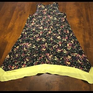 Xhilaration Black Sleeveless Racerback Dress Neon